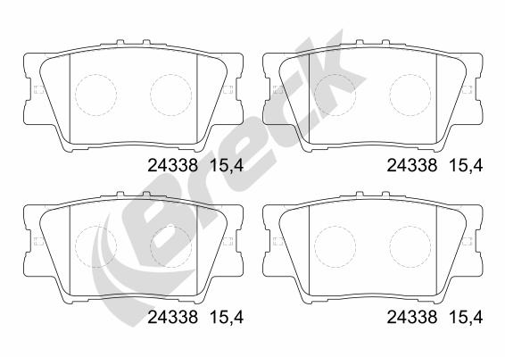 Set placute frana,frana disc 24338 00 704 00 BRECK